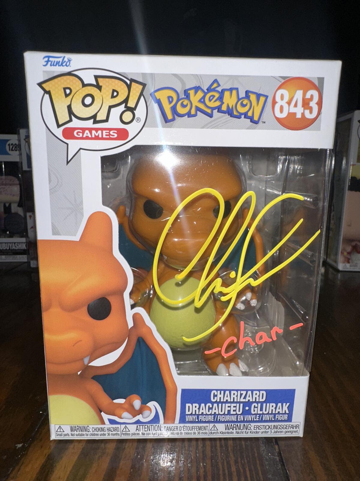 Funko Pop! Games Pokemon Charizard #843 Autographed Vinyl Figure