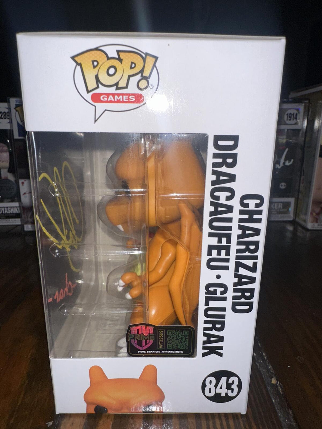 Funko Pop! Games Pokemon Charizard #843 Autographed Vinyl Figure