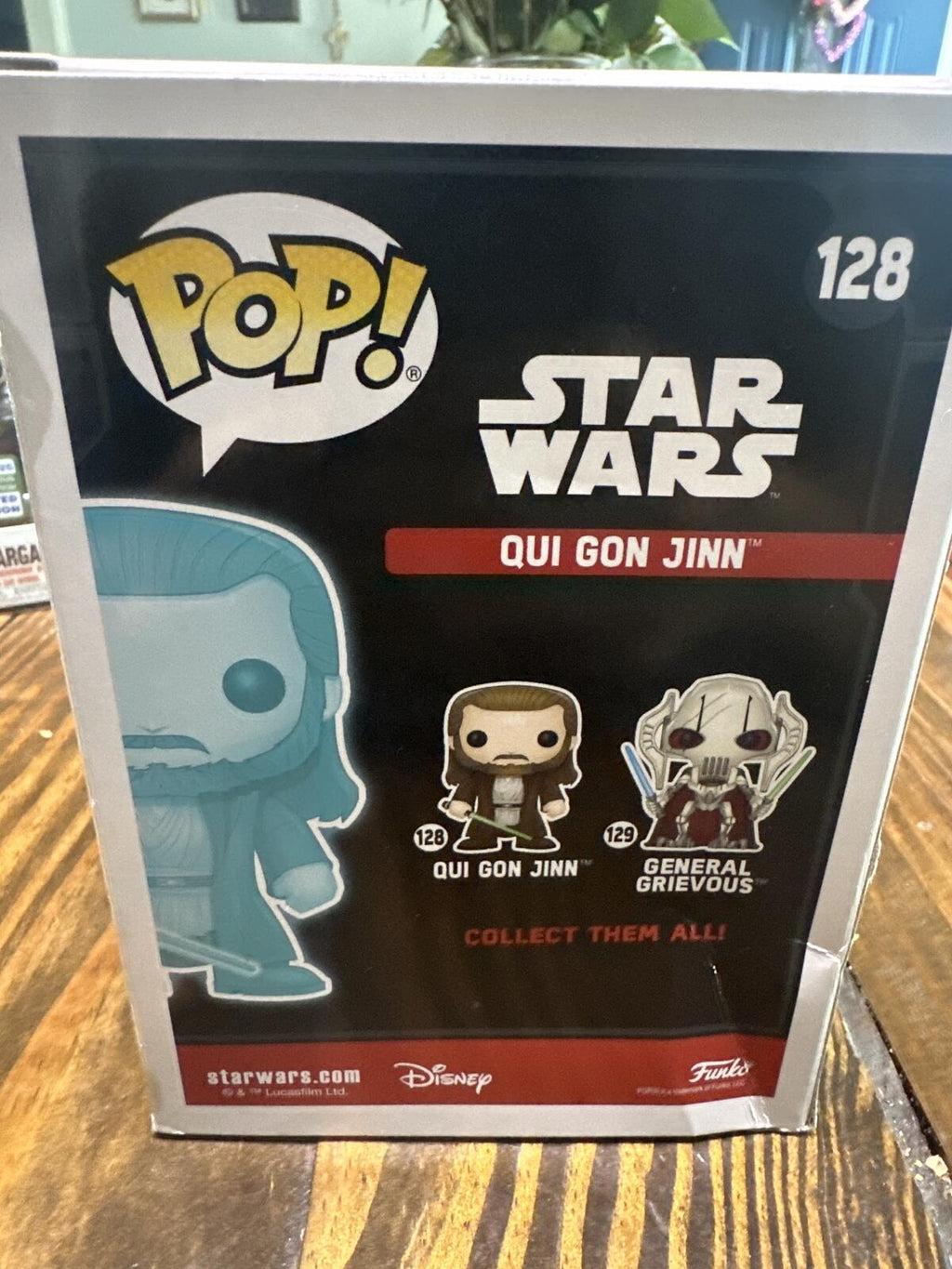 Funko Pop! Star Wars Qui Gon Jinn #128 Glow in the Dark 2017 Galactic Convention