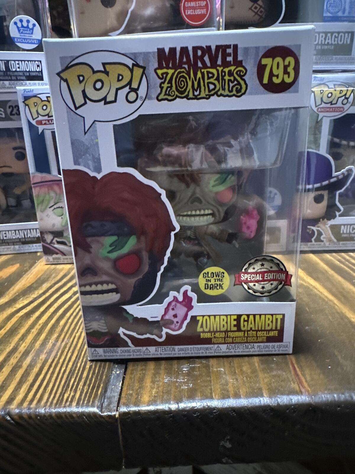 Funko Pop! Marvel Zombies Zombie Gambit #793 Glow in the Dark Special Edition
