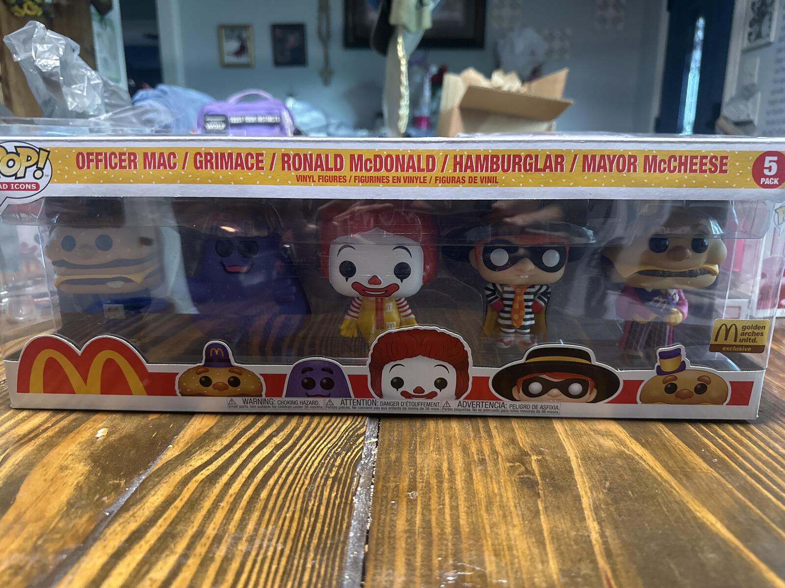 Funko Pop! Ad Icons McDonald's 5-Pack Vinyl Figures - Officer Mac, Grimace, Ron,